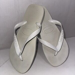 Havaianas Top White Classic Foam Outdoor Water Summer Thong Sandal Flip Flops 6